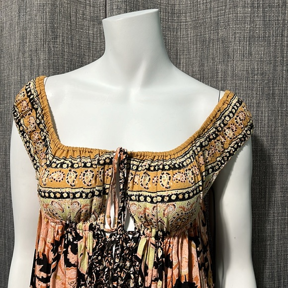 NWT Free People Bali Mariposa Print Mini Dress Black Combo XS - Picture 8 of 12